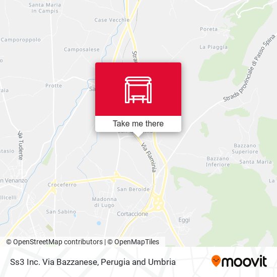 Ss3 Inc. Via Bazzanese map