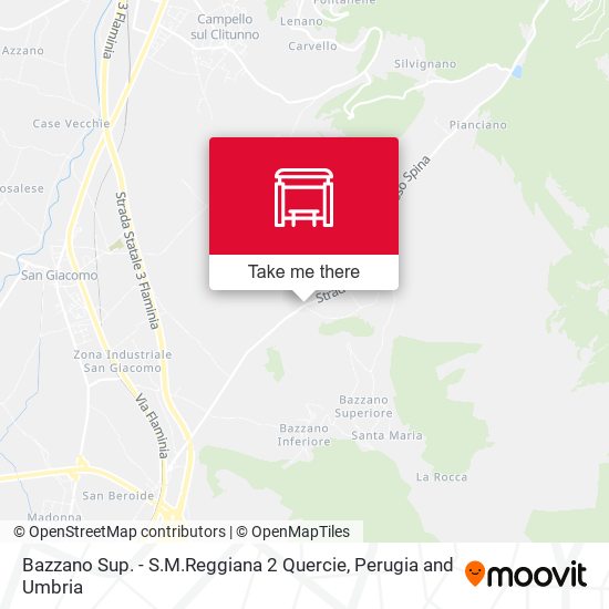 Bazzano Sup. - S.M.Reggiana 2 Quercie map