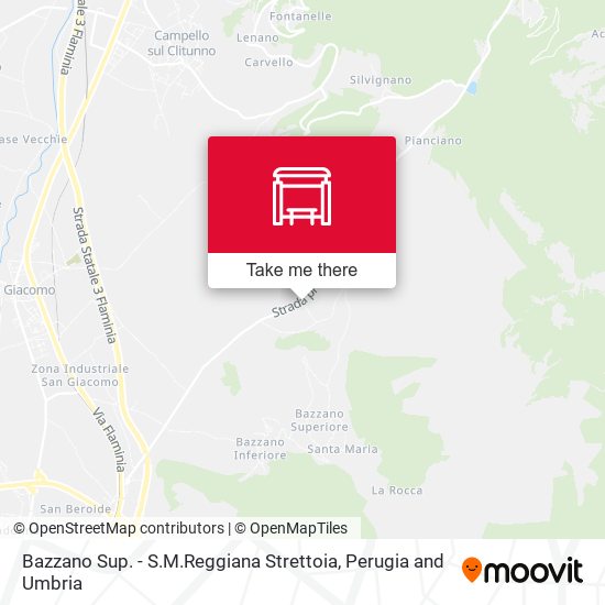 Bazzano Sup. - S.M.Reggiana Strettoia map