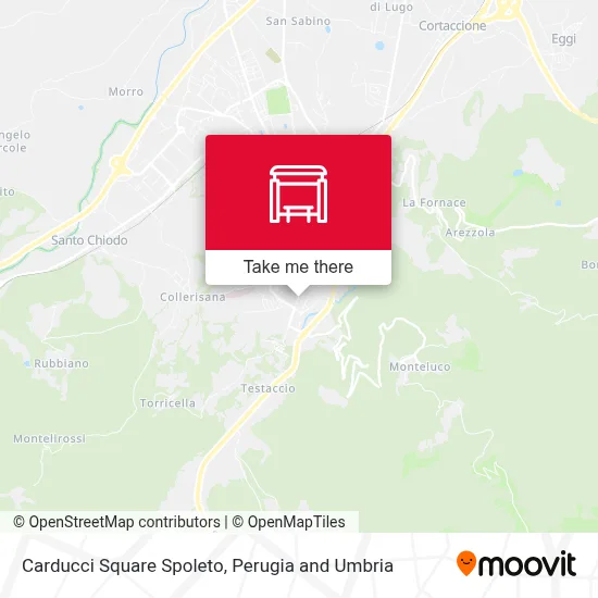 Carducci Square Spoleto map