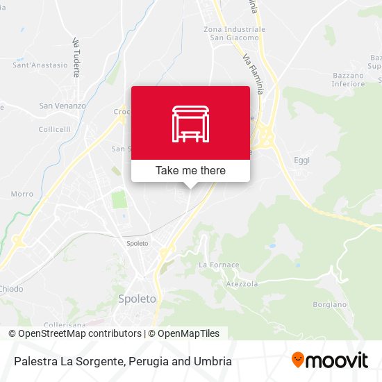 Palestra La Sorgente map