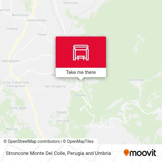 Stroncone Monte Del Colle map