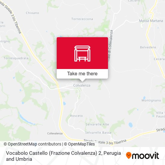 Vocabolo Castello (Frazione Colvalenza) 2 map