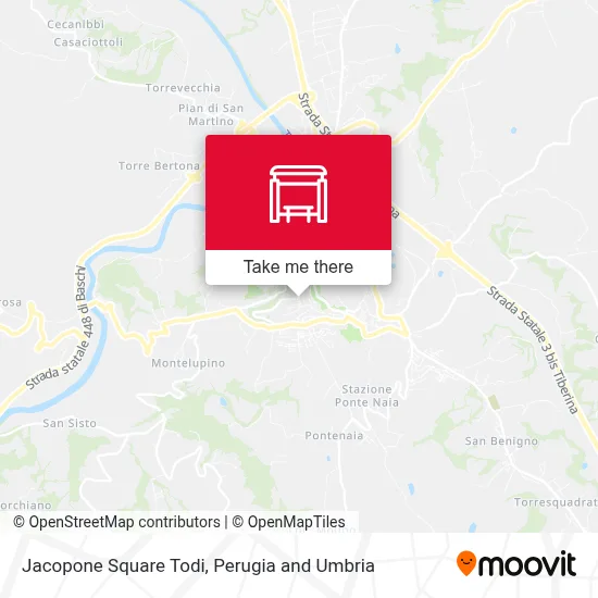 Jacopone Square Todi map