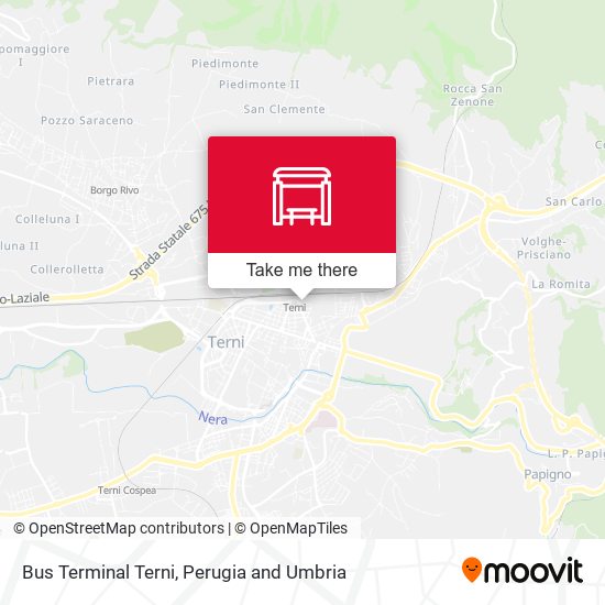 Bus Terminal Terni map