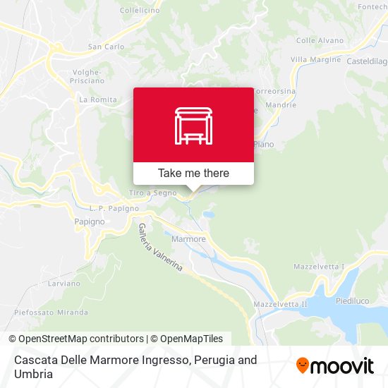 Cascata Delle Marmore Ingresso map