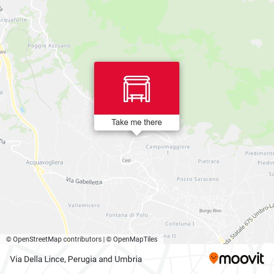 Via Della Lince map