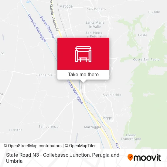 State Road N3 - Collebasso Junction map