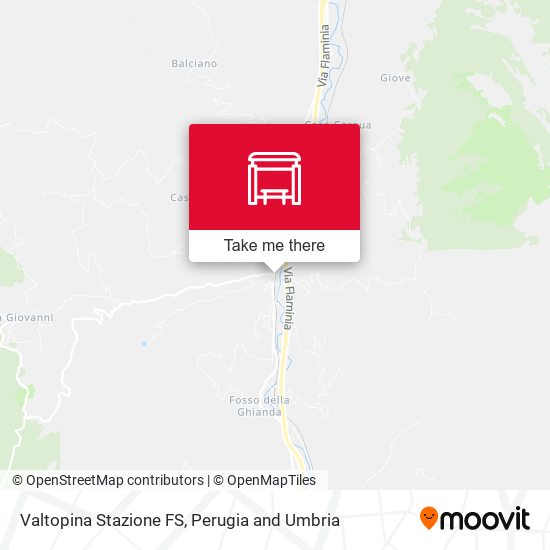 Valtopina Stazione FS map