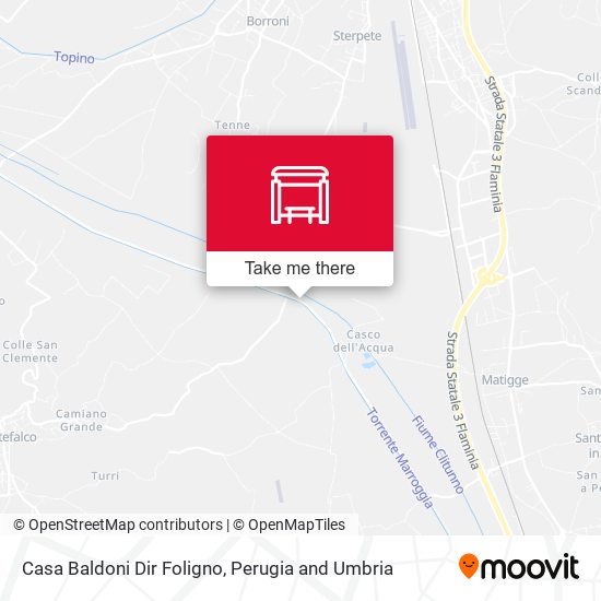 Casa Baldoni Dir Foligno map