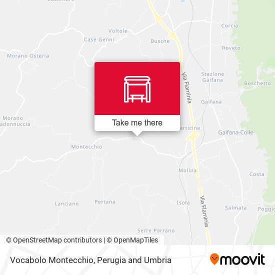 Vocabolo Montecchio map