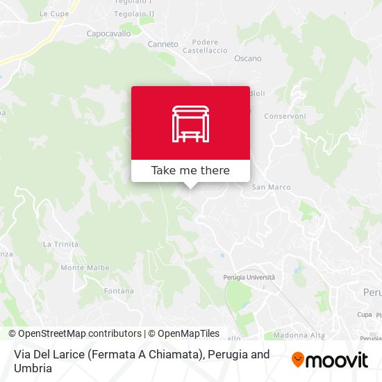 Via Del Larice (Fermata A Chiamata) map