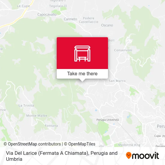 Via Del Larice (On-Call Stop) map