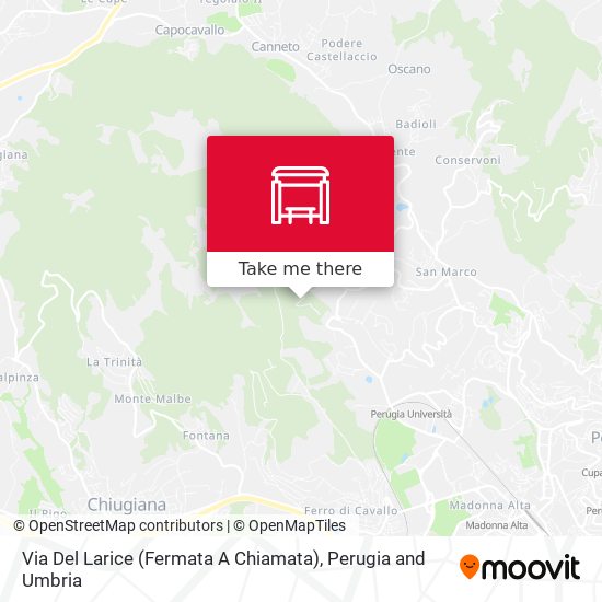 Via Del Larice (Fermata A Chiamata) map