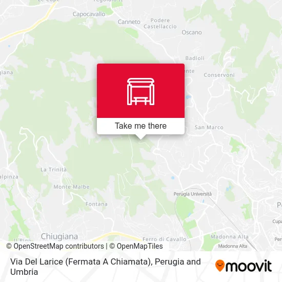 Via Del Larice (On-Call Stop) map