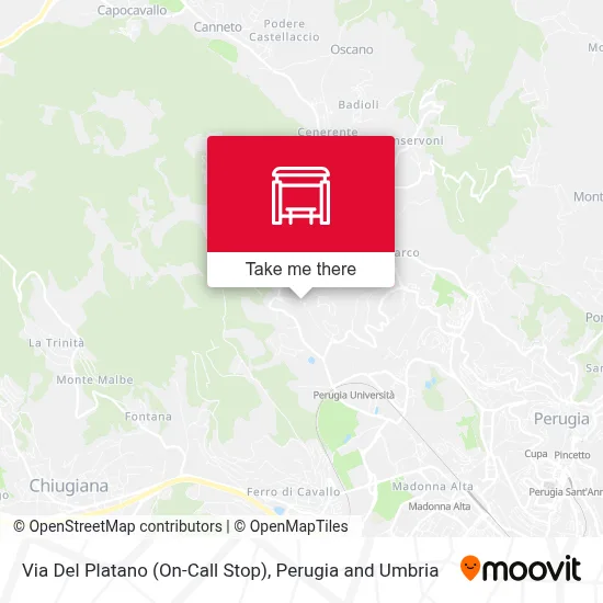 Via Del Platano (On-Call Stop) map