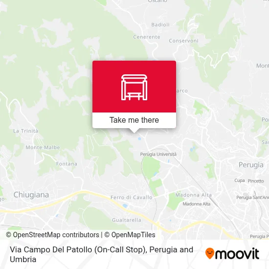 Via Campo Del Patollo (On-Call Stop) map