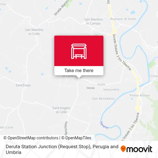 Deruta Station Junction (Request Stop) map