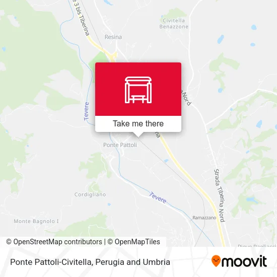 Ponte Pattoli-Civitella map