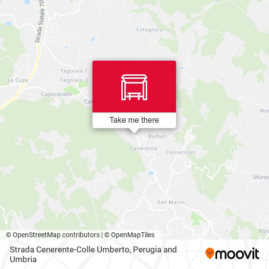 Strada Cenerente-Colle Umberto map