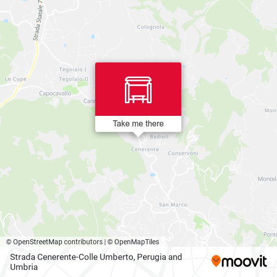 Strada Cenerente-Colle Umberto map