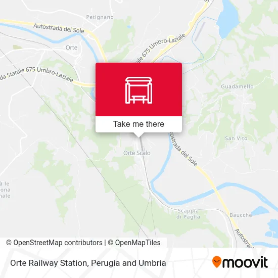 Orte Railway Station map
