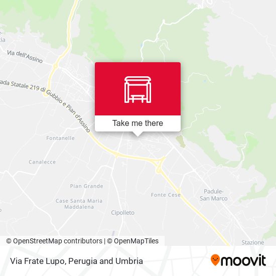 Via Frate Lupo map