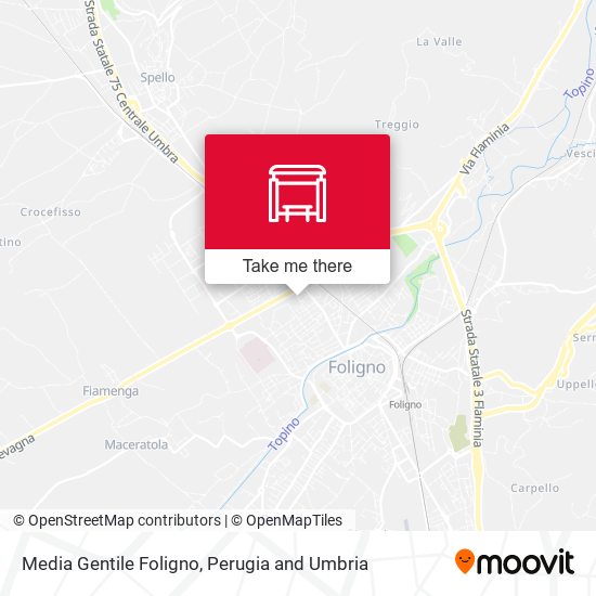 Media Gentile Foligno map