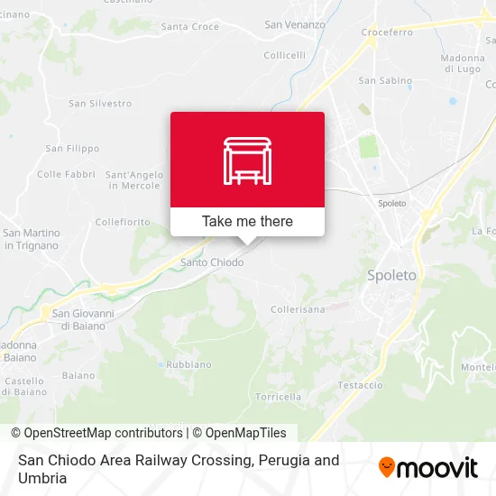 San Chiodo Area Railway Crossing map