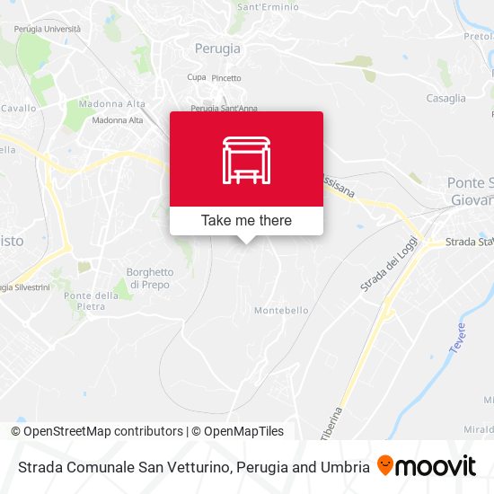 Strada Comunale San Vetturino map