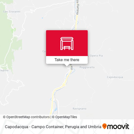 Capodacqua - Campo Container map