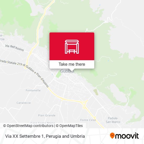Via XX Settembre 1 map