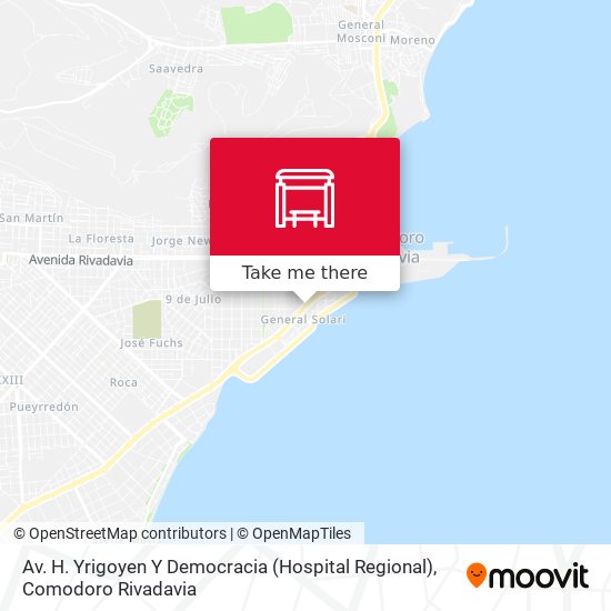 Av. H. Yrigoyen Y Democracia (Hospital Regional) map