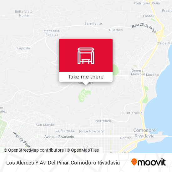 Mapa de Los Alerces Y Av. Del Pinar