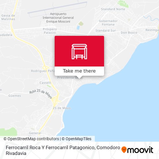 Mapa de Ferrocarril Roca Y Ferrocarril Patagonico