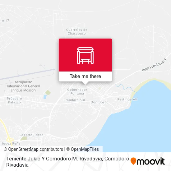 Teniente Jukic Y Comodoro M. Rivadavia map