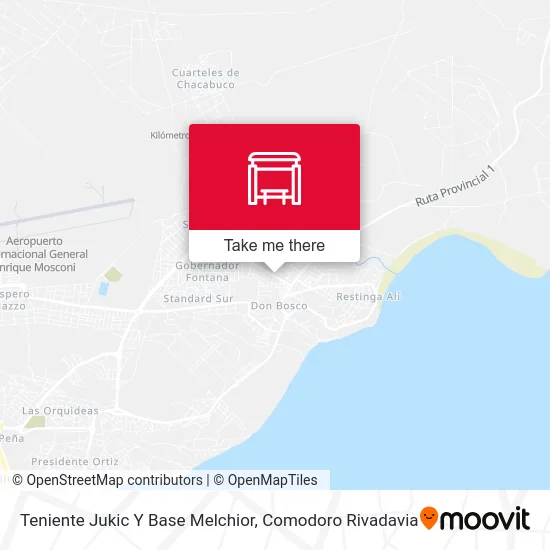 Teniente Jukic Y Base Melchior map