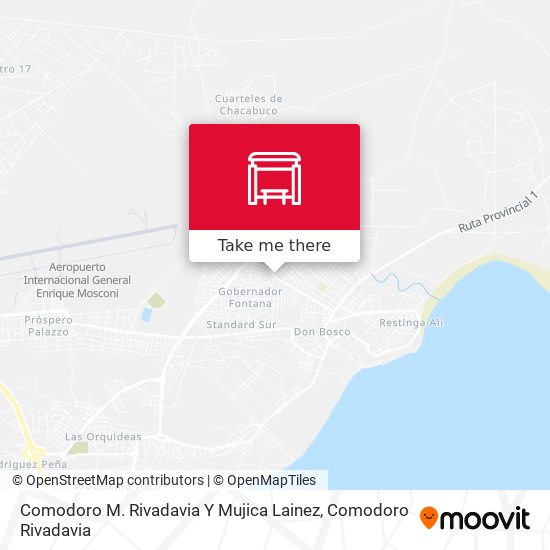 Comodoro M. Rivadavia Y Mujica Lainez map