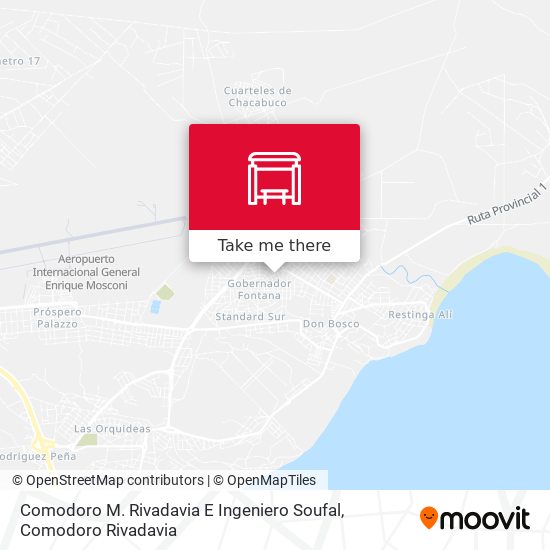 Mapa de Comodoro M. Rivadavia E Ingeniero Soufal