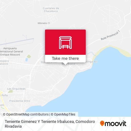 Mapa de Teniente Gimenez Y Teniente Irbalucea