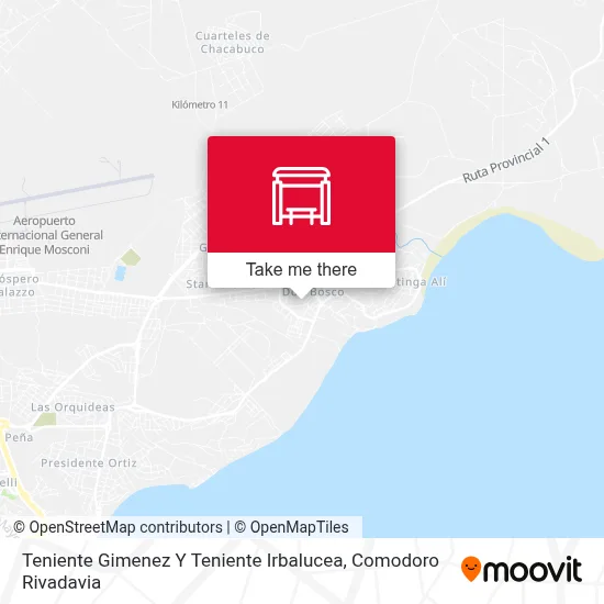 Teniente Gimenez Y Teniente Irbalucea map