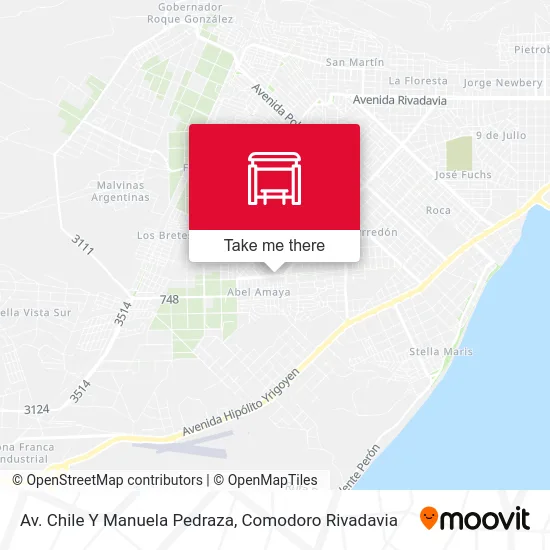 Av. Chile Y Manuela Pedraza map