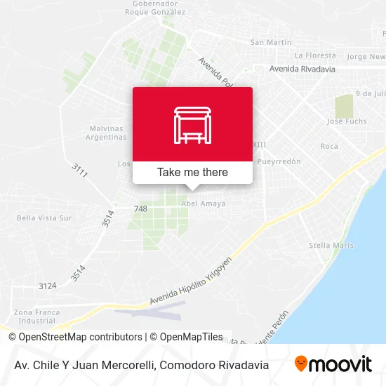 Av. Chile Y Juan Mercorelli map