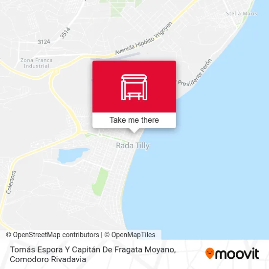 Tomás Espora Y Capitán De Fragata Moyano map