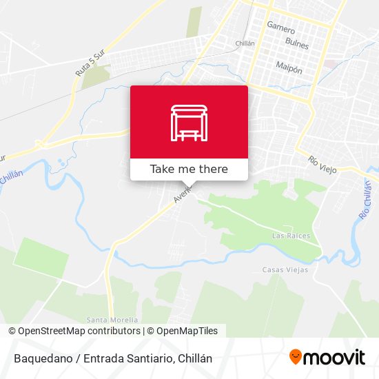 Baquedano / Entrada Santiario map