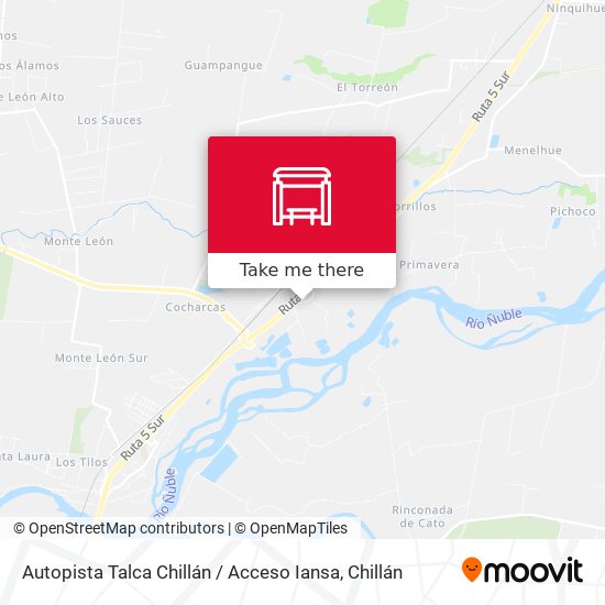 Autopista Talca Chillán / Acceso Iansa map
