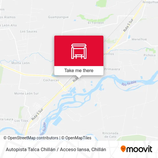 Mapa de Autopista Talca Chillán / Acceso Iansa