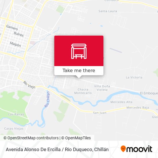 Avenida Alonso De Ercilla / Río Duqueco map