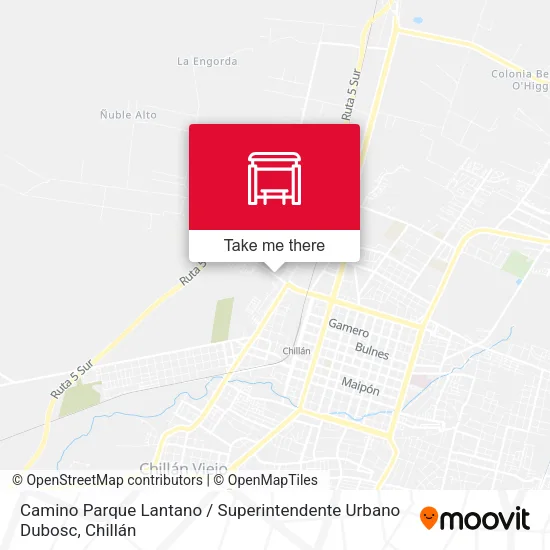 Mapa de Camino Parque Lantano / Superintendente Urbano Dubosc