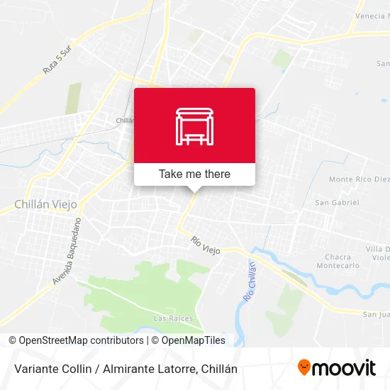 Mapa de Variante Collin / Almirante Latorre
